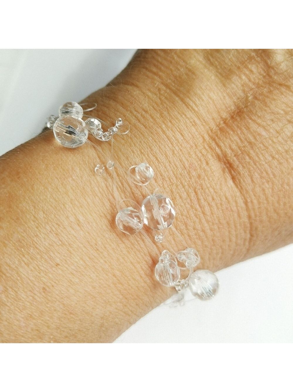 Czech Crystal Glass Stretch Bracelet
